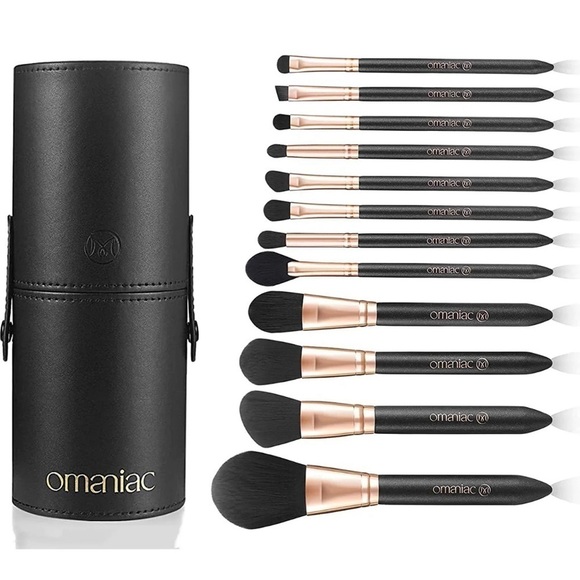 12 piece Make-up Brushes Set, faux leather box, New in box - Picture 1 of 15